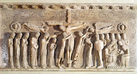 Relieftafel, die die Kreuzabnahme darstellt, 1178